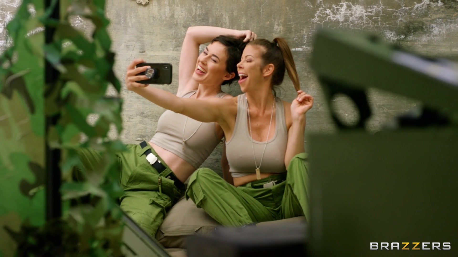 Army Lesbian - Army girls Alexis Fawx and Olive Glass pleasure each other's cravings -  Lesbian sex video on Tube Wolf