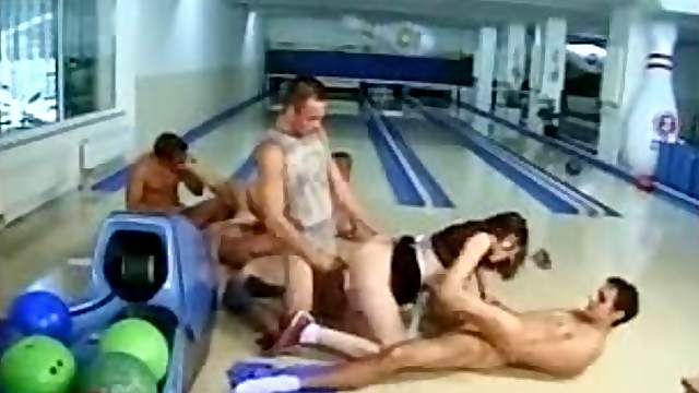 An orgy at the bowling alley