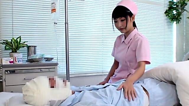 Aroused Asian nurse fitted with a wide dick in serious amateur rounds