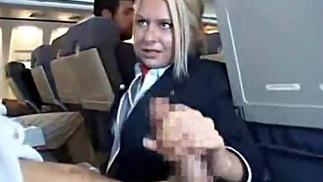 Customers get handjob from stewardess