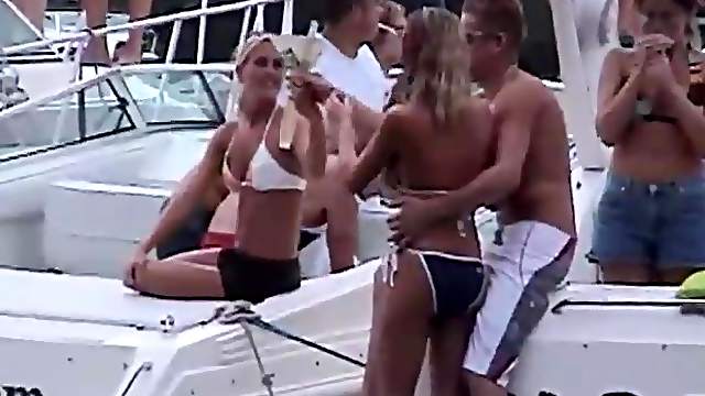 Party girls on boats and couple fucking in woods